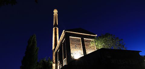 enercity-Lichtprobe am Lindener Kesselhaus
