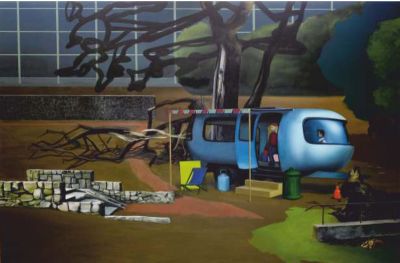 Jakub Adamek: Im Park, 2011, Öl auf Leinwand, 120 x 180 cm