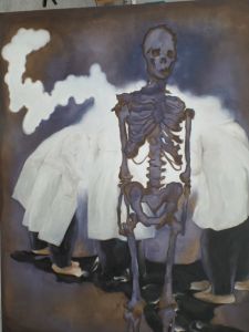 Jens Hoff: o.T., Öl auf Nessel, 150 x 120 cm, 2015