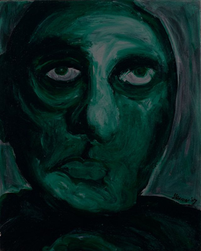 Yahon Chang, Faces, 2011, Acryl auf Leinwand 