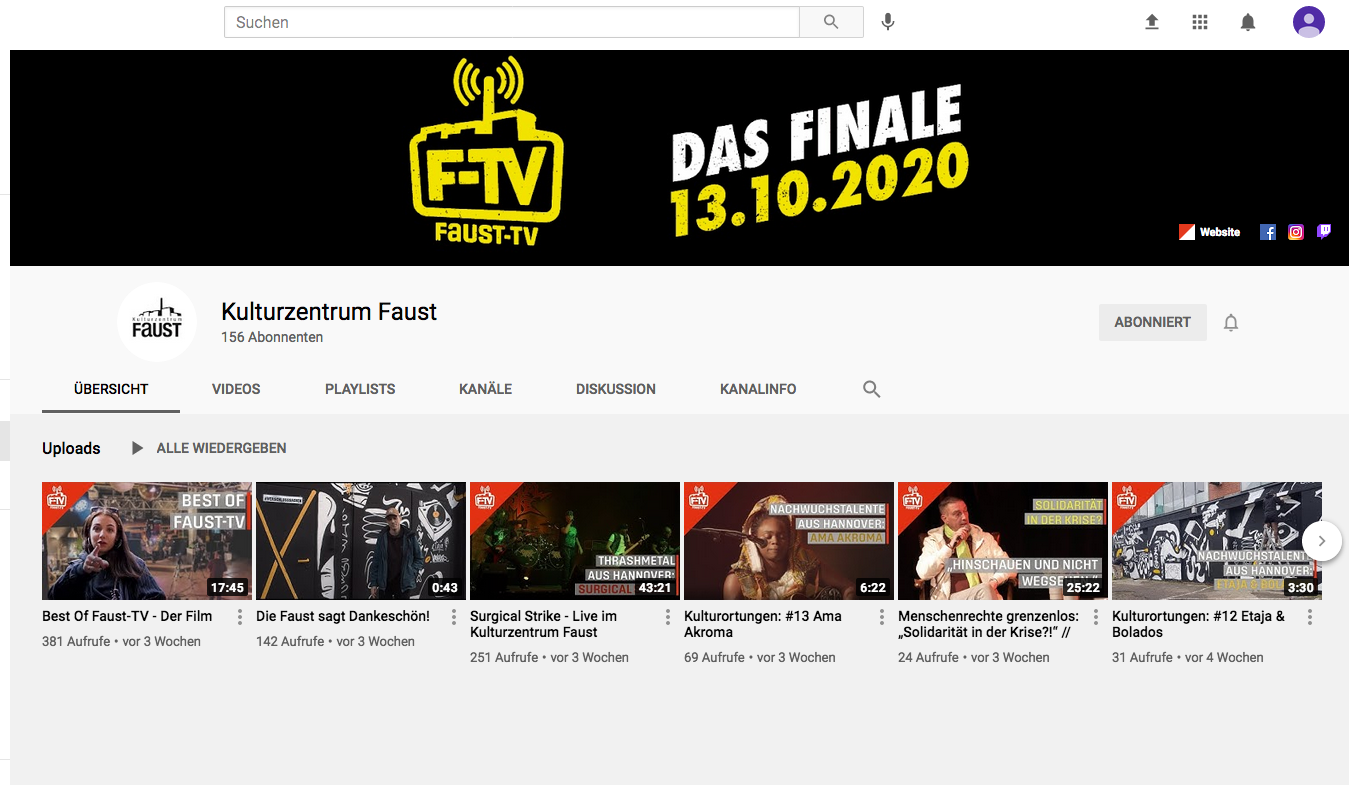 Faust-TV YouTube-Channel