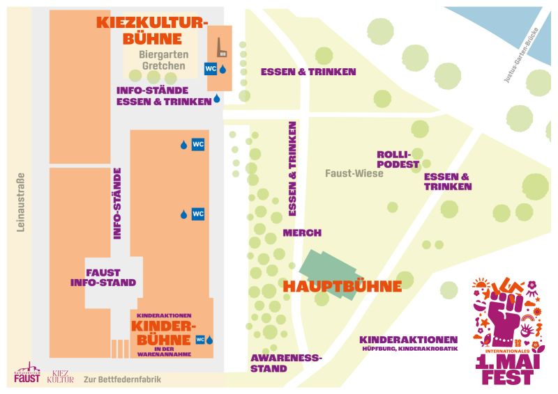 Geländeplan Internationales 1. Mai-Fest